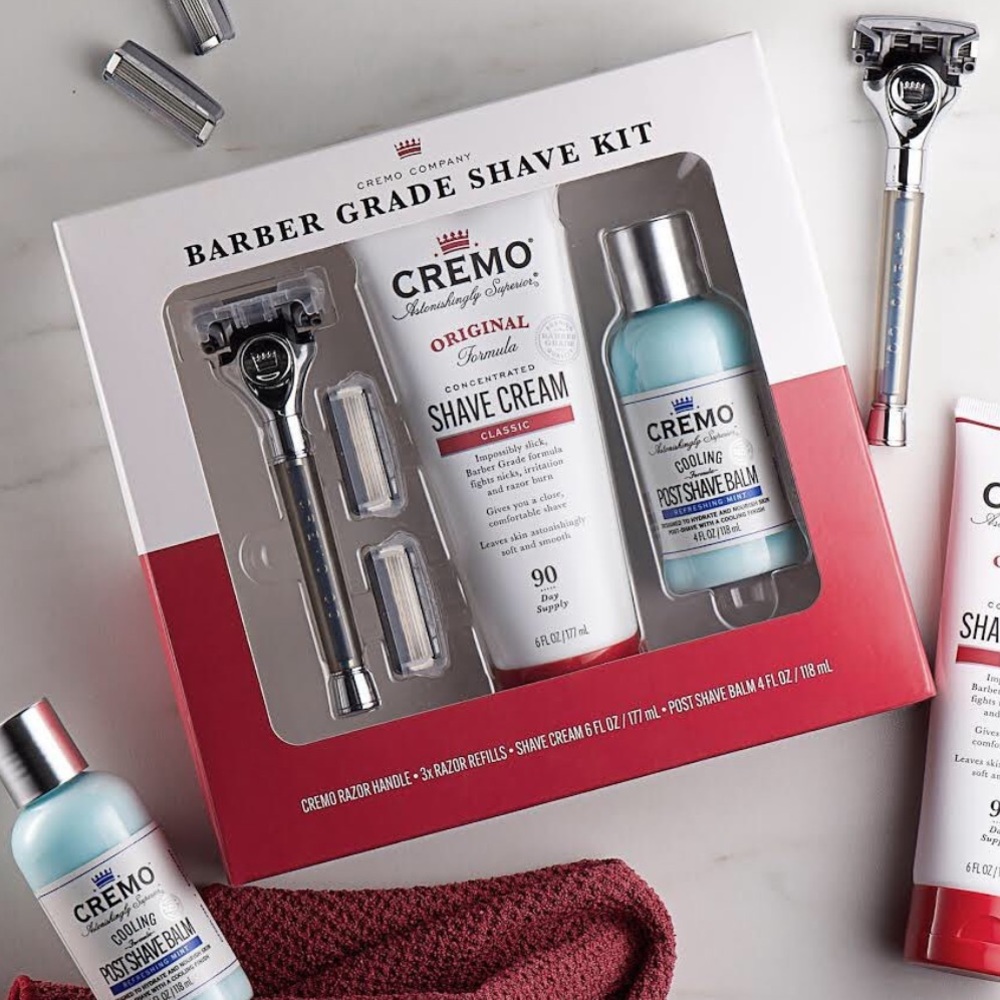Cremo Barber Grade Shave Kit Full Size Gift Set - Brand New